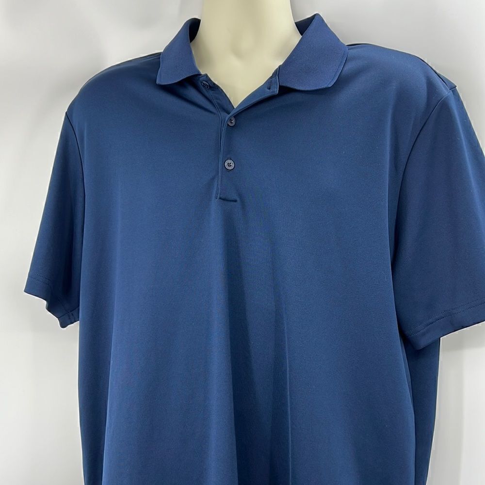 Adidas navy blue short sleeve polo golf shirt XL